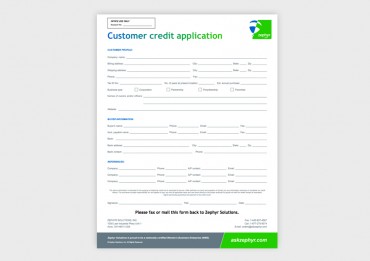 Customer Credit Application Form