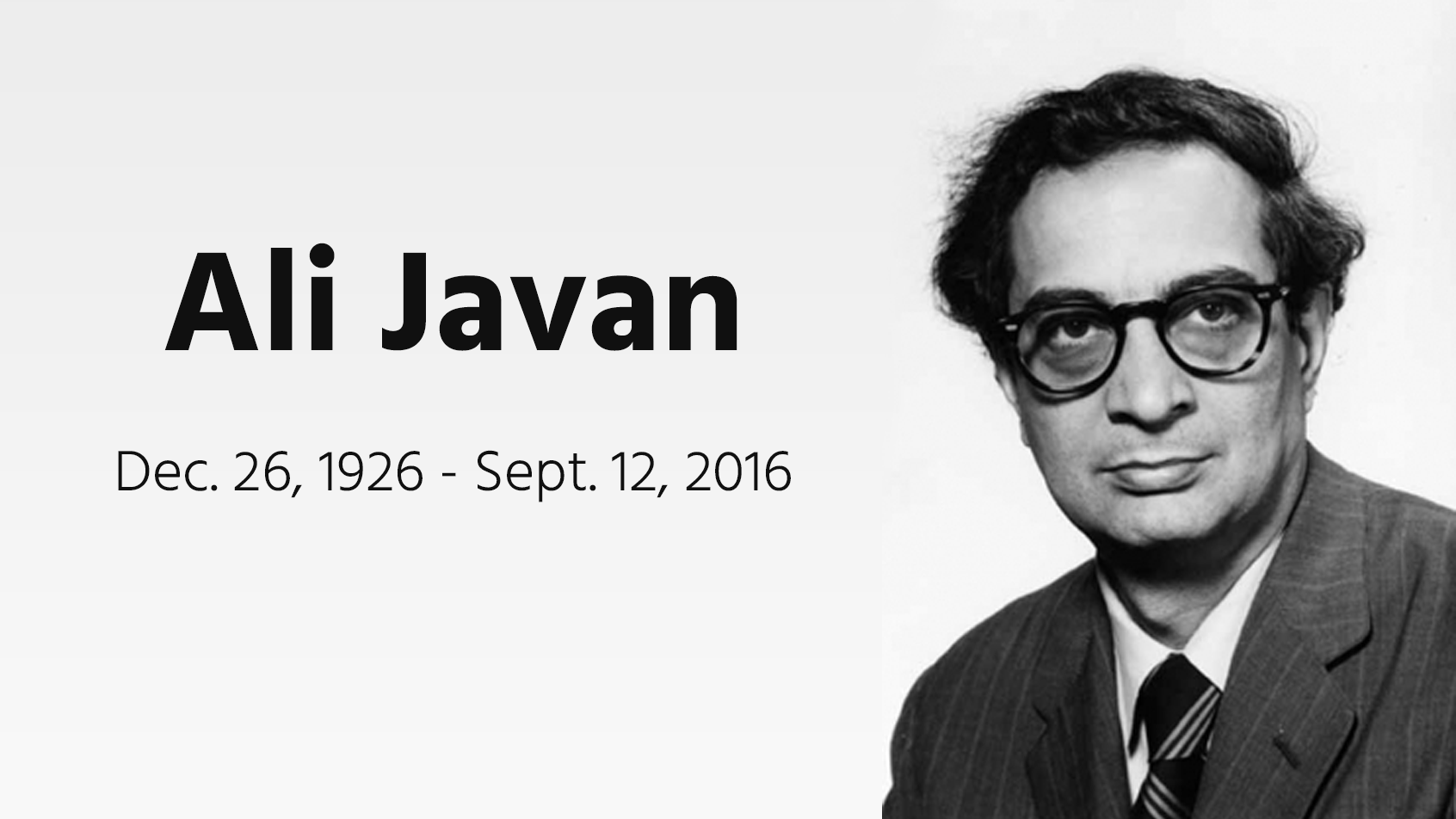 Ali Javan Helium Gas Laser Inventor Dies