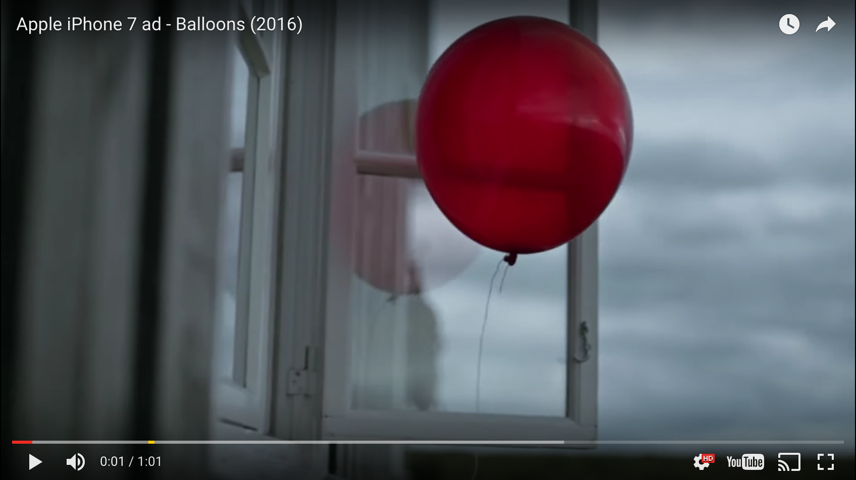 The Red Balloon tribute new Apple ad