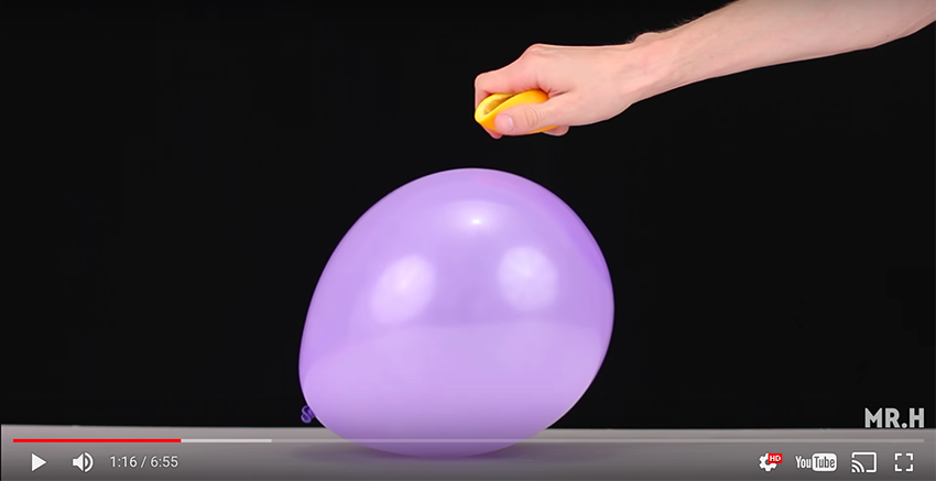 How to pop a latex balloon with an orange peel