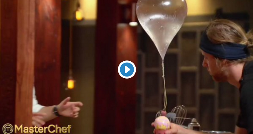 Edible balloon ice cream float helium filled