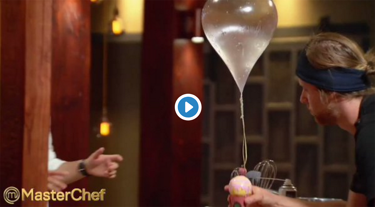 Edible balloon ice cream “float” challenge