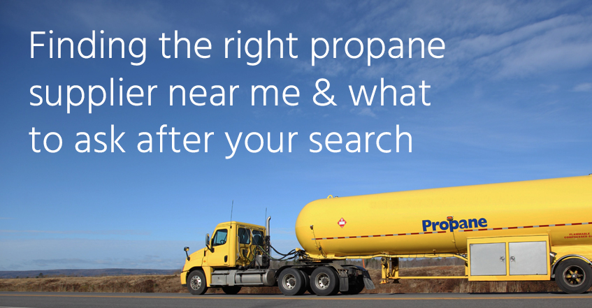 Finding the right propane supplier near me